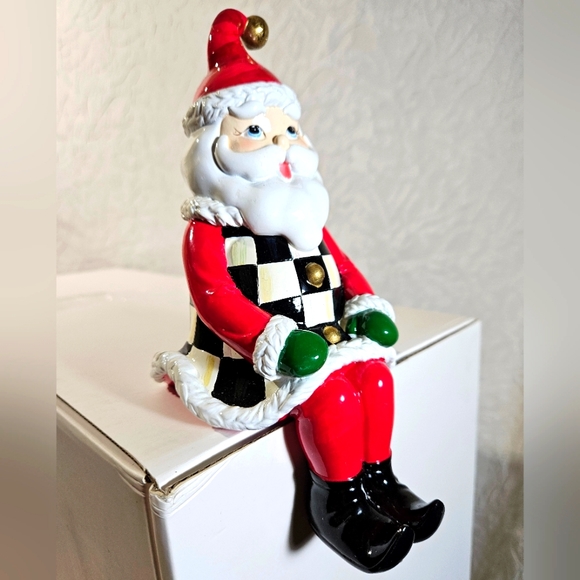 Mackenzie Childs 8" Granny Kitsch Santa Stocking Holder - Picture 1 of 13